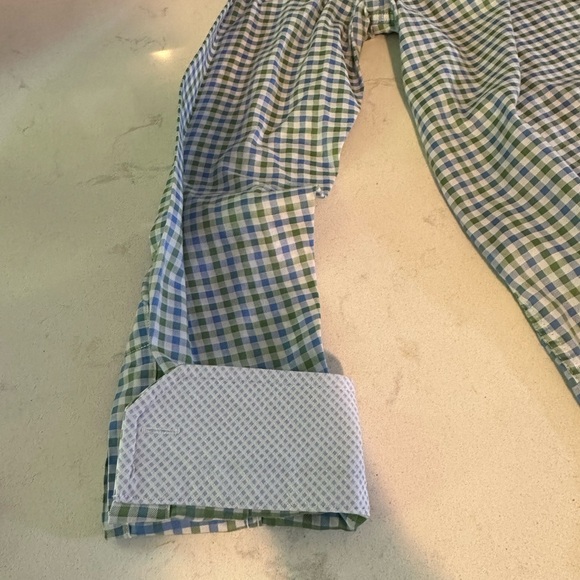 Johnston & Murphy Shirt Men's. Medium Flip cuff XC4 Extreme Comfort Check Plaid - Picture 6 of 12